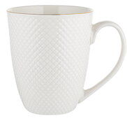 Porcelánový hrnček TIFFANY 250ml bielo-zlatý