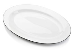 Oválny tanier s čiernym okrajom SIMPLE 22,2x31,7
