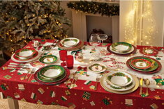 Vianočná tanierová súprava Elfomagia - porcelán 18-dielna