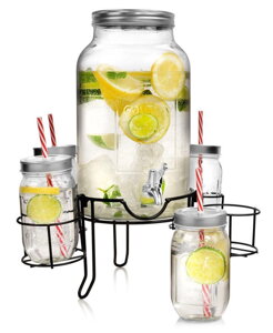 EH - dávkovač na limonádu sklo 4,5L + poháre