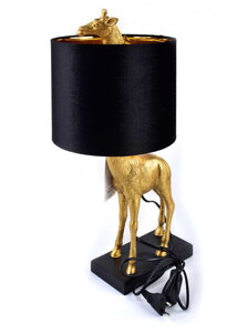 Stolová lampa Karla 24x56cm - žirafa, čierno-zlatej farby