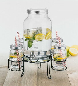 EH - dávkovač na limonádu sklo 4,5L + poháre