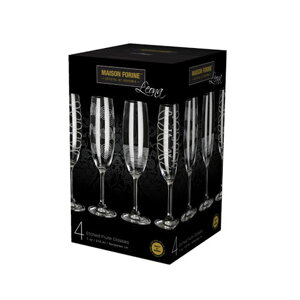 Sada pohárov na šumivé  víno 4ks 210ml Leona Deco