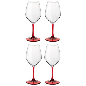 Sada pohárov na vino - kalich RED STEM 4ks  430ml červený
