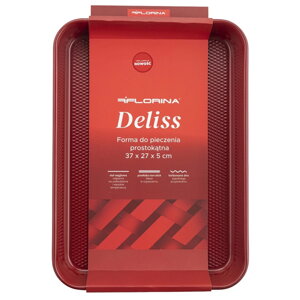 Plech na pečenie červený DELISS 37x27x5