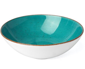 modrý porcelánový tanier