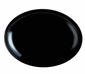 čierny tanier plytký