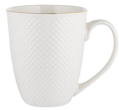 Porcelánový hrnček TIFFANY 250ml bielo-zlatý