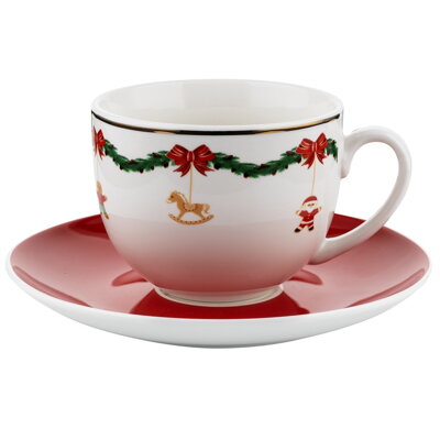 Šálka s podšálkou 240ml Santa Love Porcelán