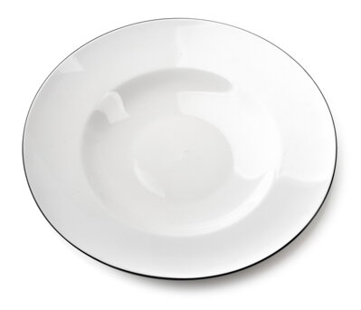 Hlboký tanier s čiernym okrajom SIMPLE 30x5cm