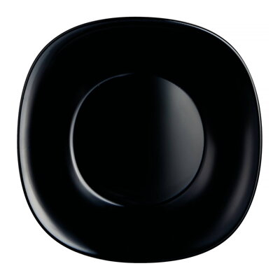 Plytký tanier CARINE čierny 27x27cm - 1ks