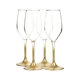 Sada pohárov na vino 4ks - fletna  GOLD STEM  4ks  240ml   zlatá